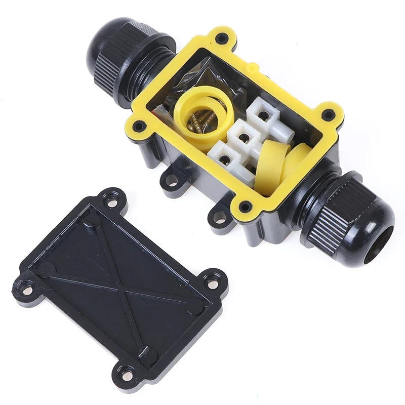 2 Way Waterproof Electrical Junction Box Outdoor Lighting Cable IP68