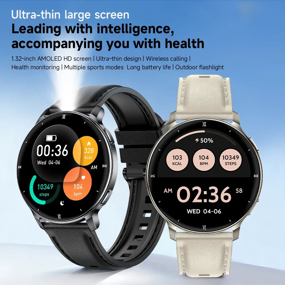Yoateo Ultra Thin Smart Watch | GPS, AMOLED, Bluetooth, 3ATM