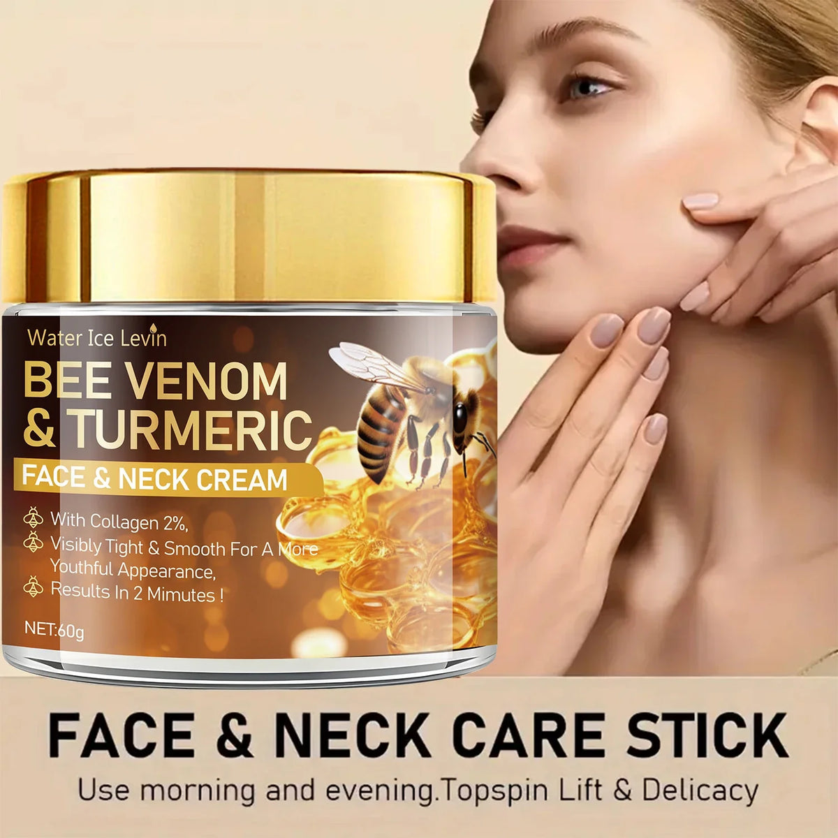 Bee Venom Face Cream – Collagen, Retinol & Turmeric | 60g