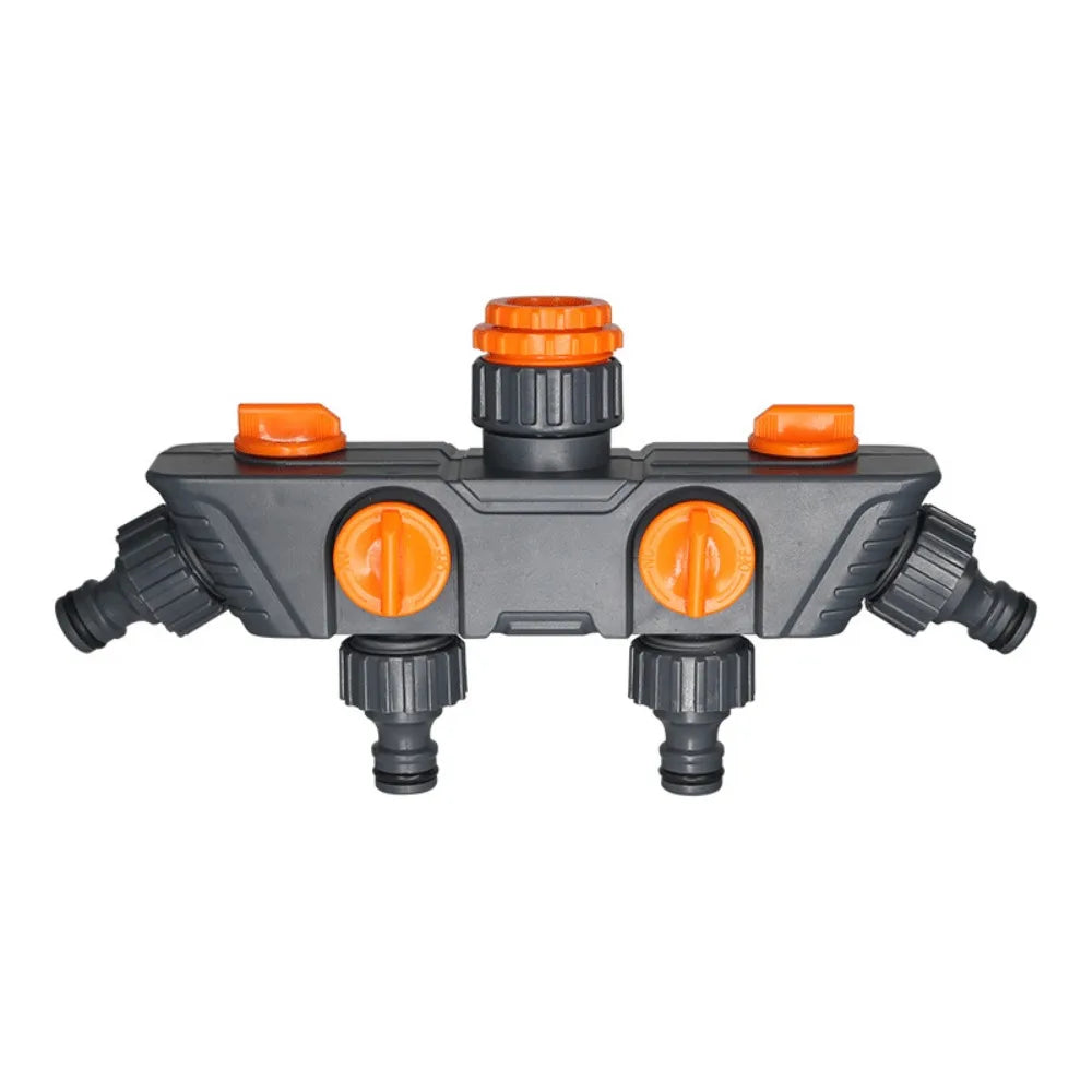 4-Way Garden Hose Splitter Diverter | 4 Independent Valves