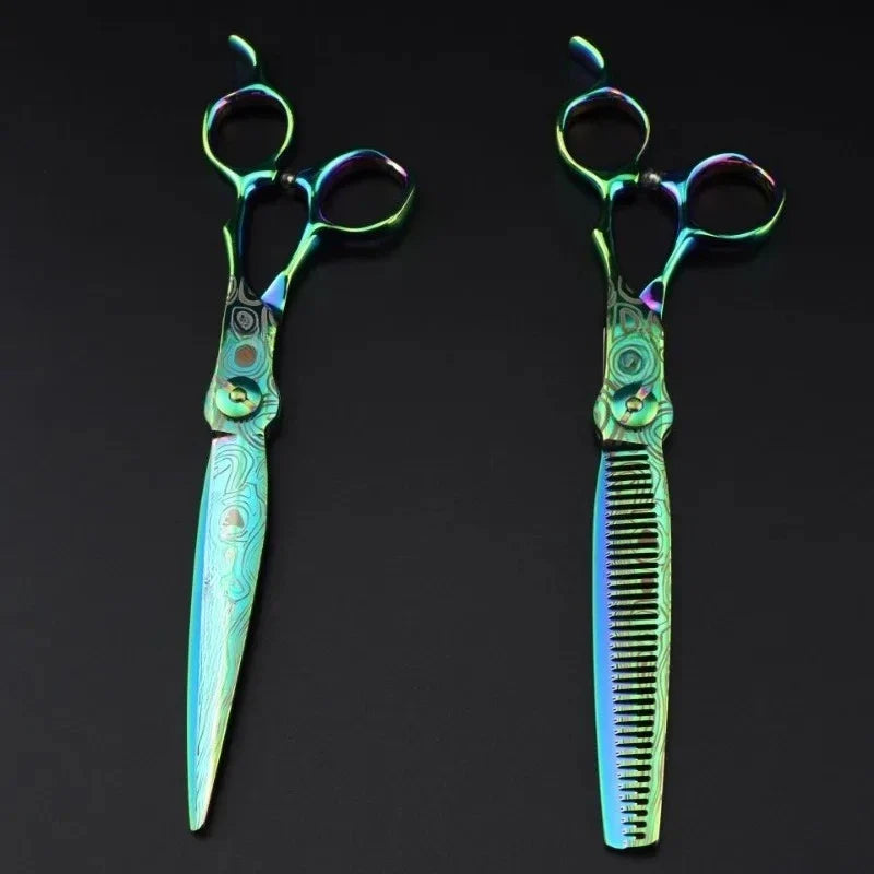 7" JP440C Steel Hair Thinning Scissors | Barber Shears