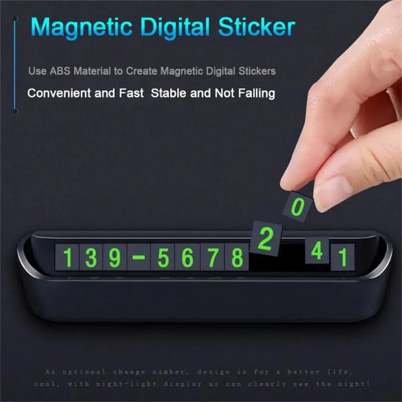 Temporary Parking Card Holder with Privacy Switch | Car Accessory