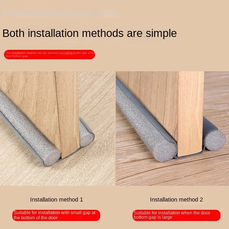 Door Bottom Seal Strip – Cuttable Foam Draft & Sound Blocker