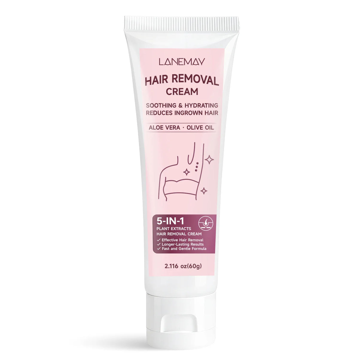 5-in-1 Hair Removal Cream – Aloe Vera & Olive Oil | 60g