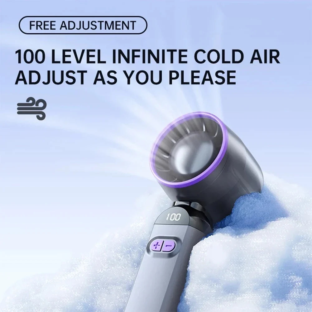 Portable Speed Cooling Handheld Fan 3000mAh Rechargeable 100 Wind