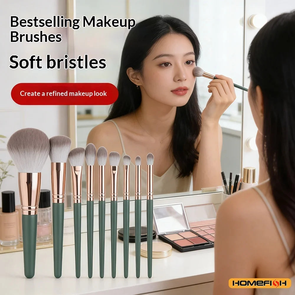 14-Piece Soft Fluffy Makeup Brush Set – Blush, Powder & Eyeshadow
