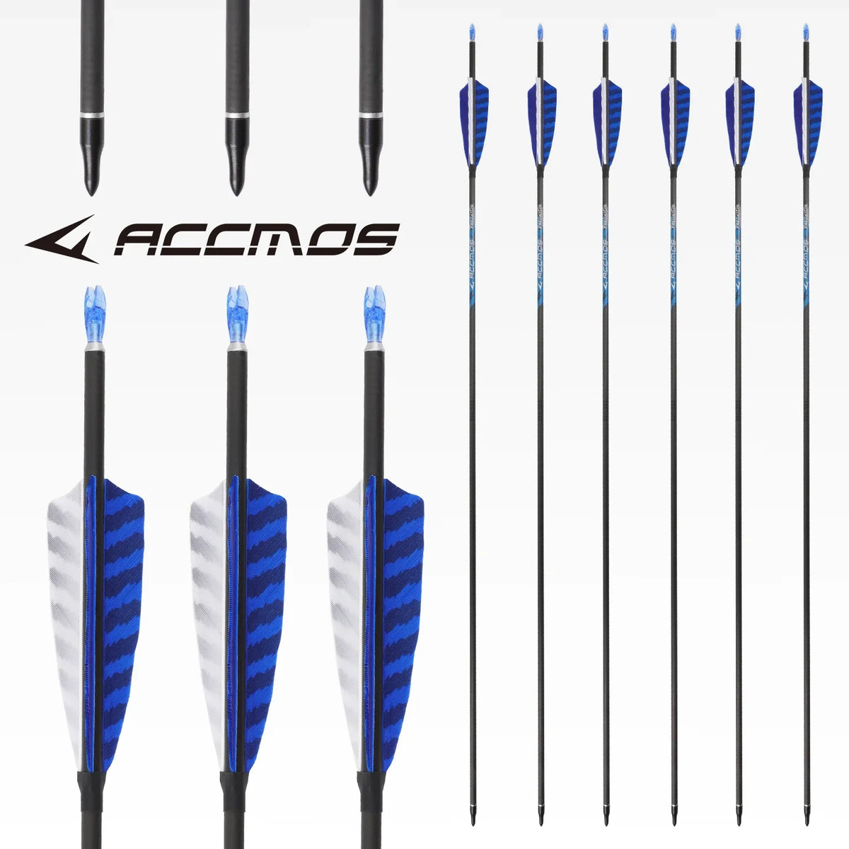 6 Archery Pure Carbon ID6 Spine 250-800 Feather Recurve Compound Bow