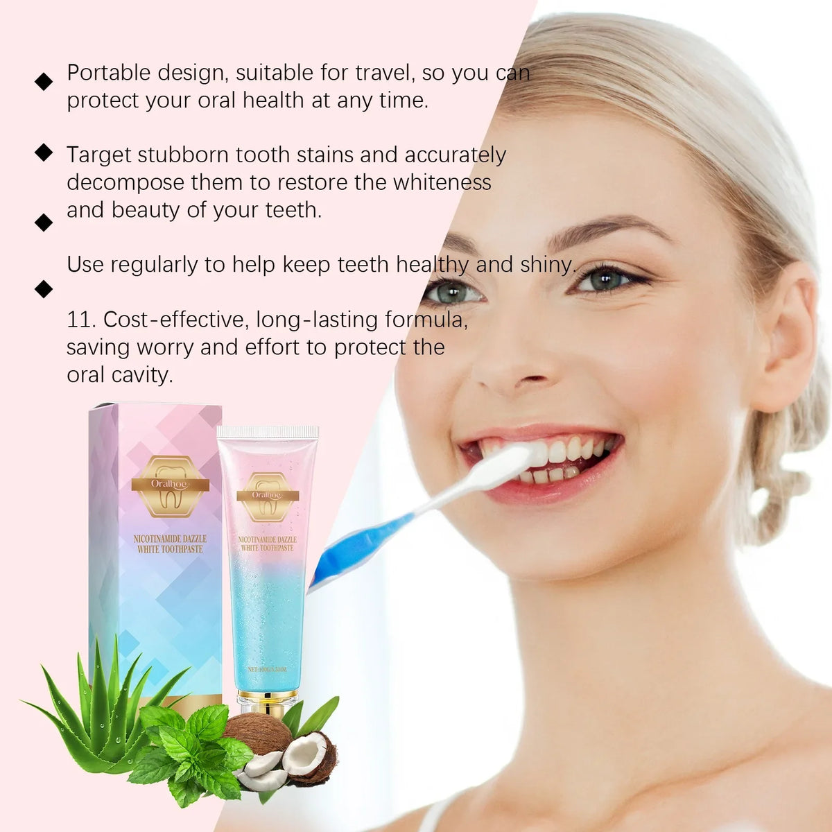 Oralhoe Niacinamide Whitening Toothpaste | Sensitive Gums & Fresh Breath