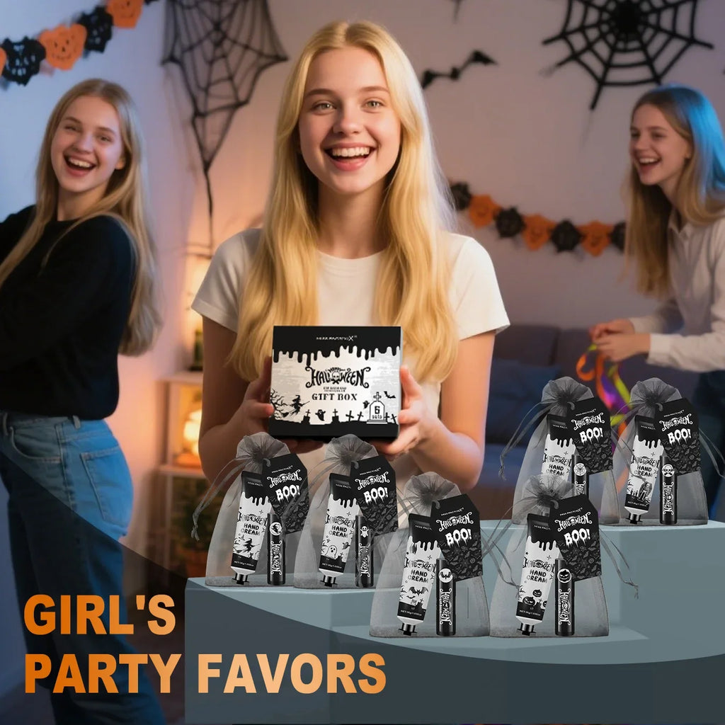 24-Piece Halloween Beauty Gift Set – Hand Creams & Lip Colors