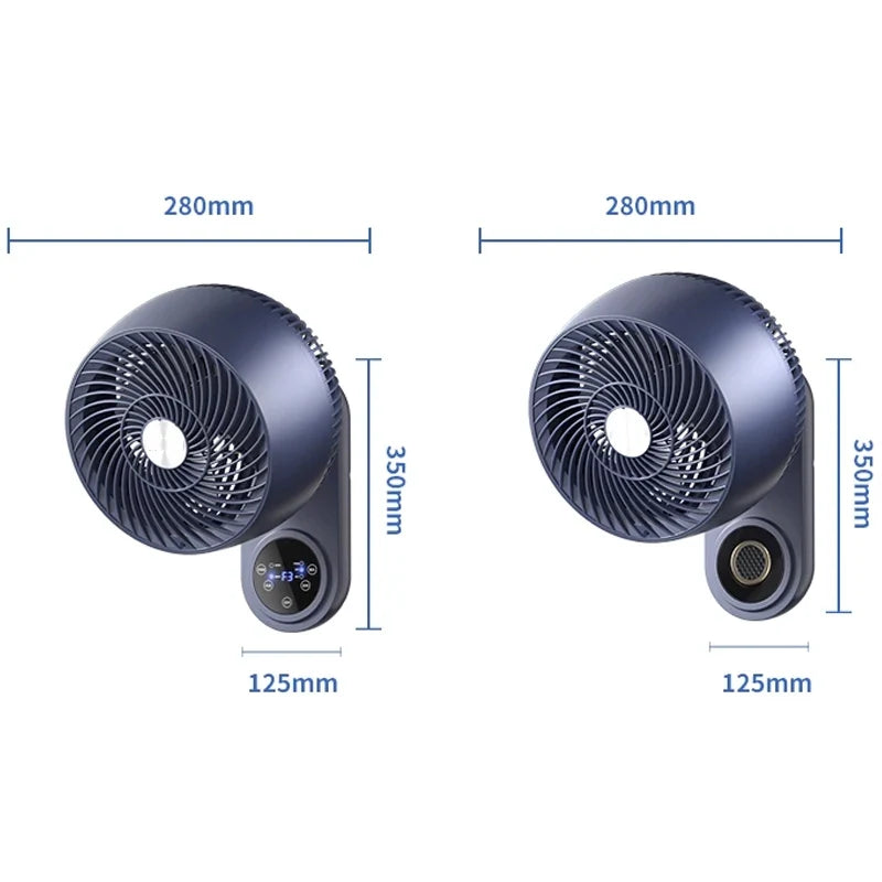 Wall-Mounted Air Circulation Fan | Remote & Voice Control