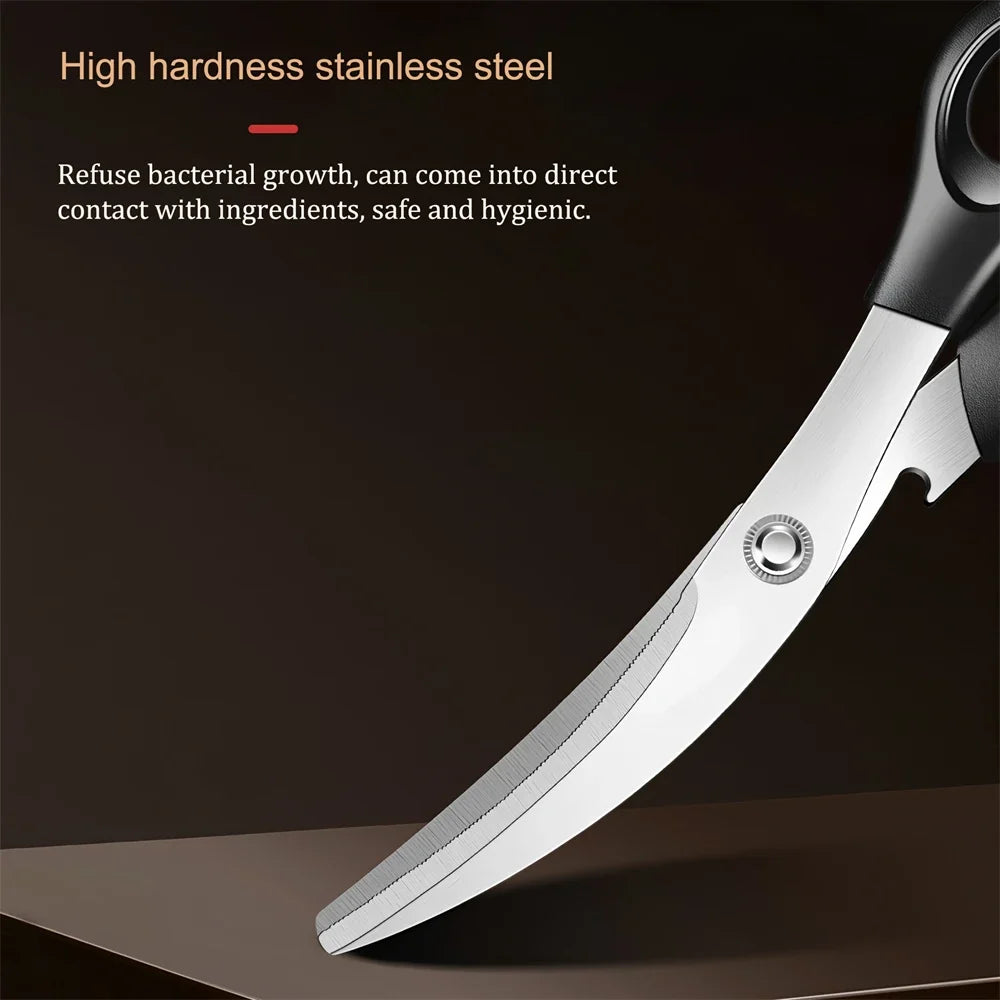 Korean BBQ Stainless Steel Kitchen Scissors | Non-Slip Food Shears
