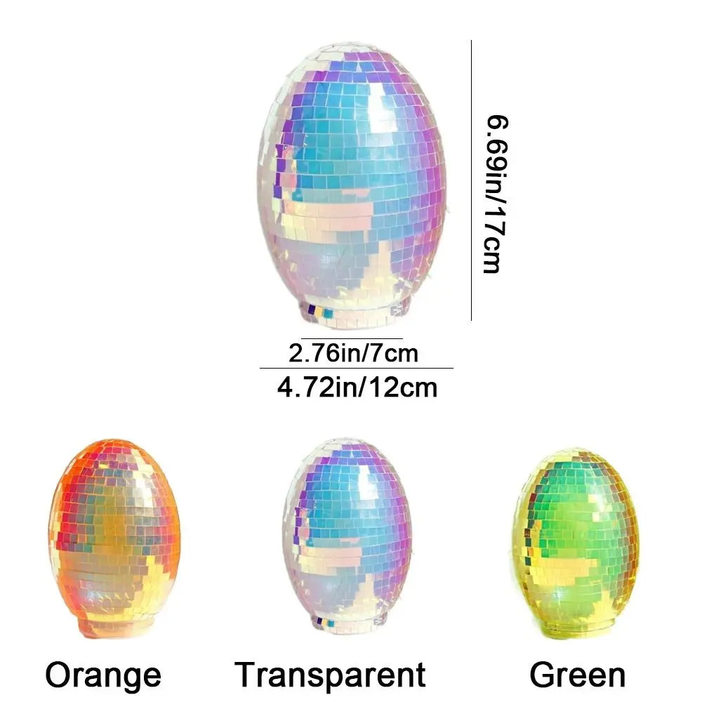 Easter Glass Disco Egg Ball – Shimmering Mirror Ornament