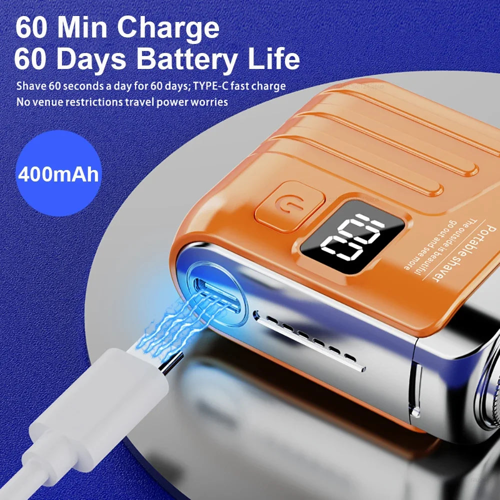 XMSJ Mini Rechargeable Electric Shaver Dual Head Waterproof