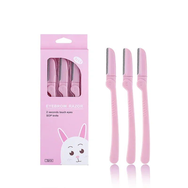 Women's Eyebrow Trimmer & Facial Razor Set – 3 Pcs