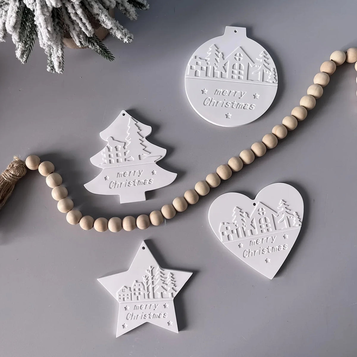 Christmas Silicone Ornament Molds – DIY Heart Star Tree Shapes