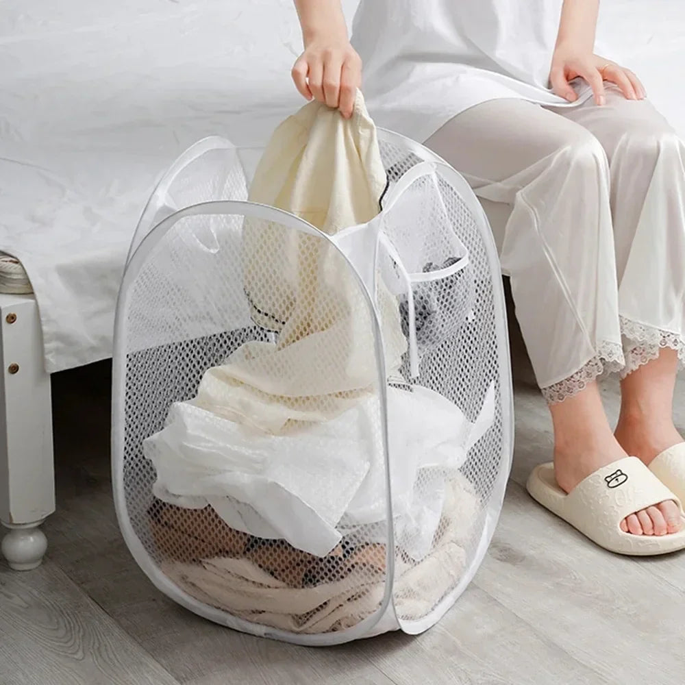 Foldable Ventilated Laundry Basket – Large Capacity & Portable