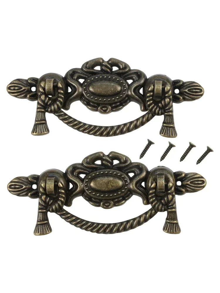 Antique Bronze Zinc Alloy Cabinet Door Handles – 2 Pack