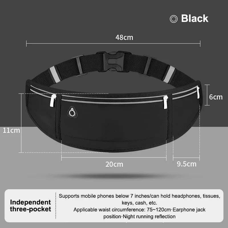 Waterproof Running Waist Pack – Unisex Sports Phone Belt Bag