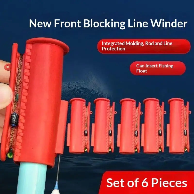 5-Pack Silicone Fishing Rod Tip Covers & Line Winder Plugs
