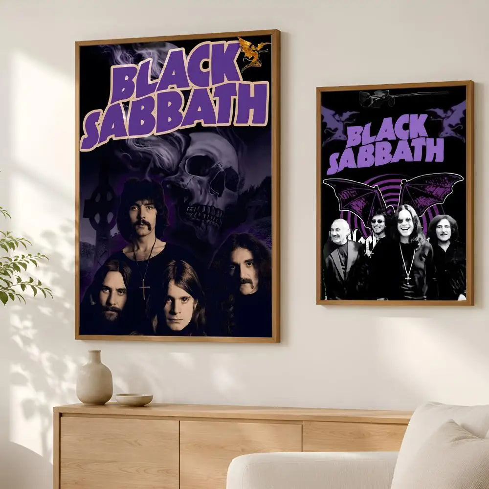 Black Sabbath HD PVC Wall Poster – Self-Stick Waterproof Art