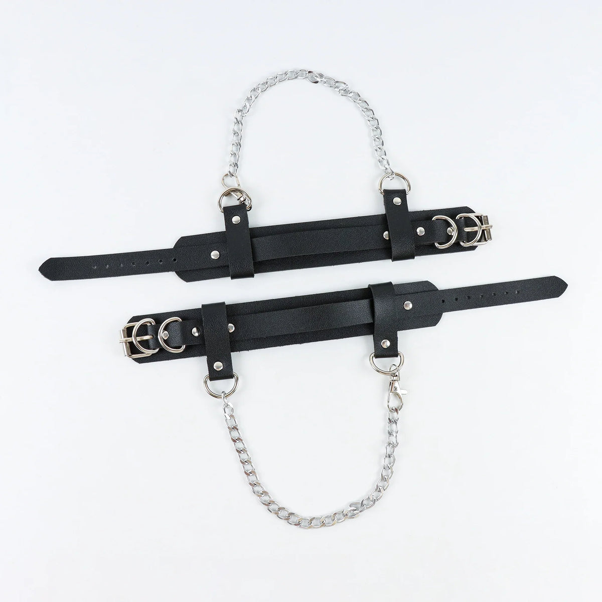 UYEE Ankle Belt Black Safety Sexy Women Harness Faux Leather