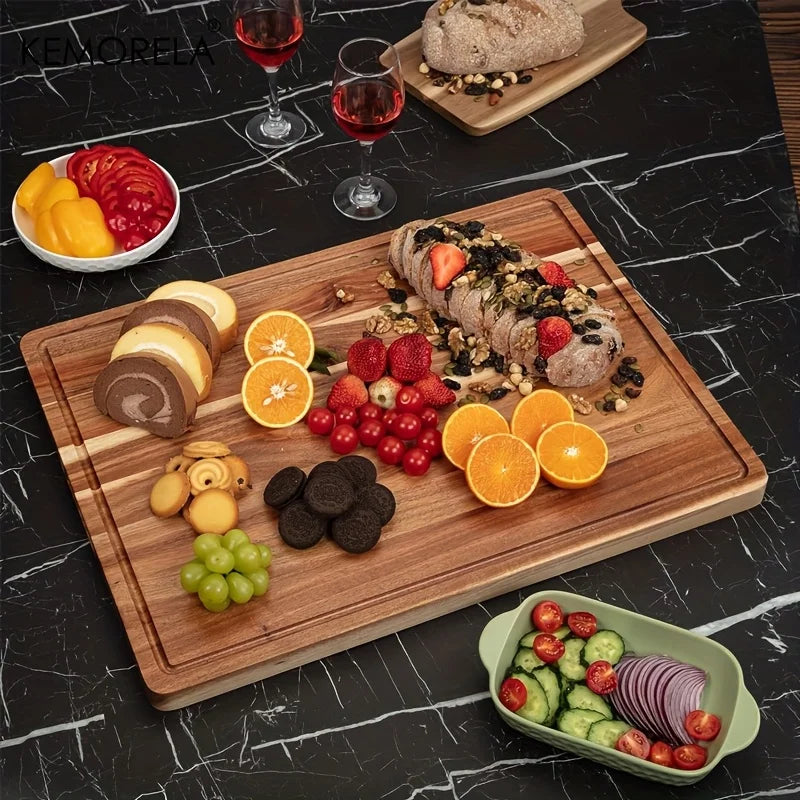KEMORELA Acacia Cutting Board XXL – Serving & Food Prep Tray