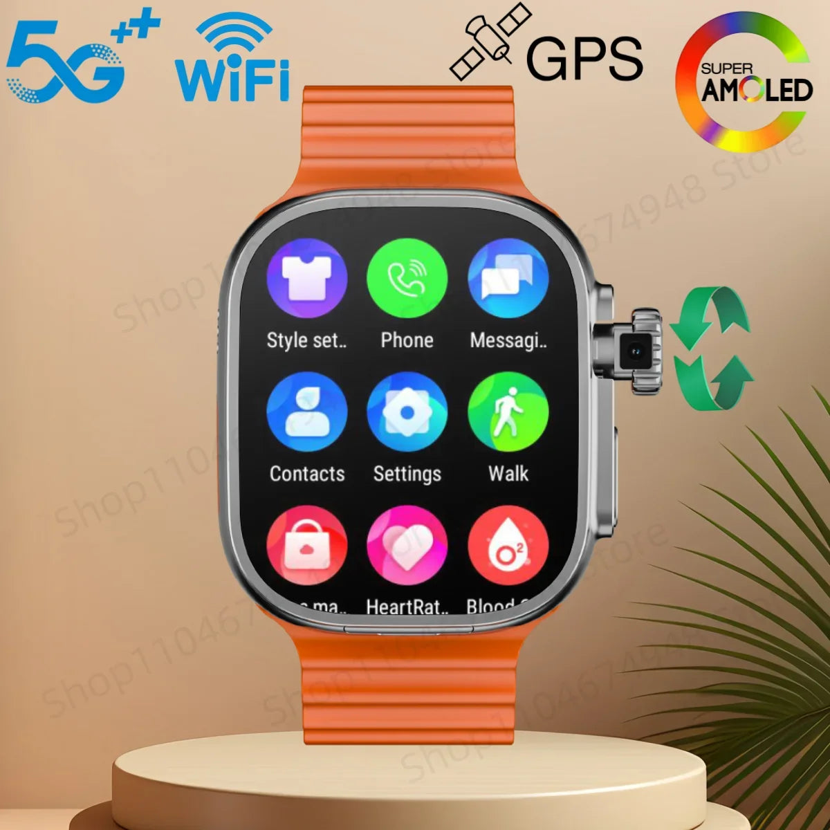 S10 Ultra 3 Smartwatch 4G AMOLED GPS Android 10 Rotary Camera