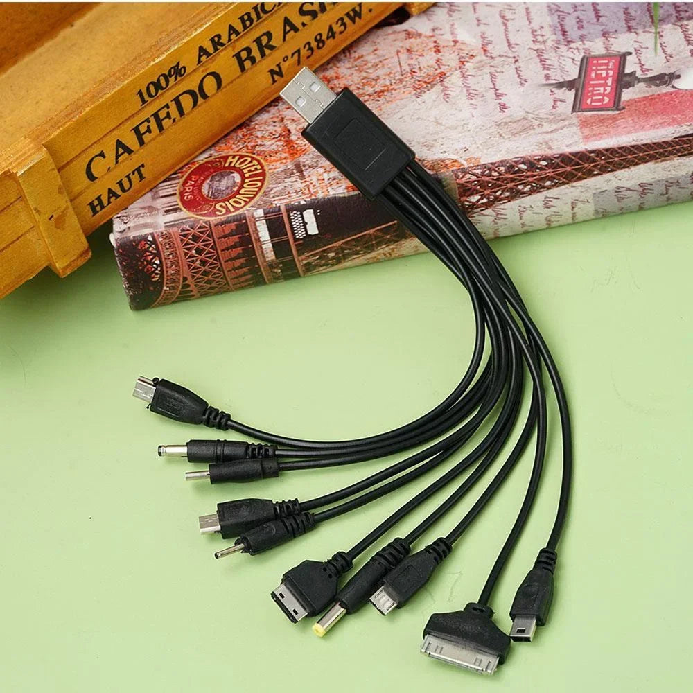 10-in-1 Multi USB Charging Cable | Micro HDMI Mini 3.5mm