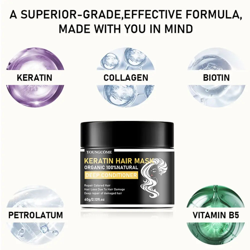 Keratin Hair Mask Damage Magical Treatment Frizzy Soft Smooth Shiny