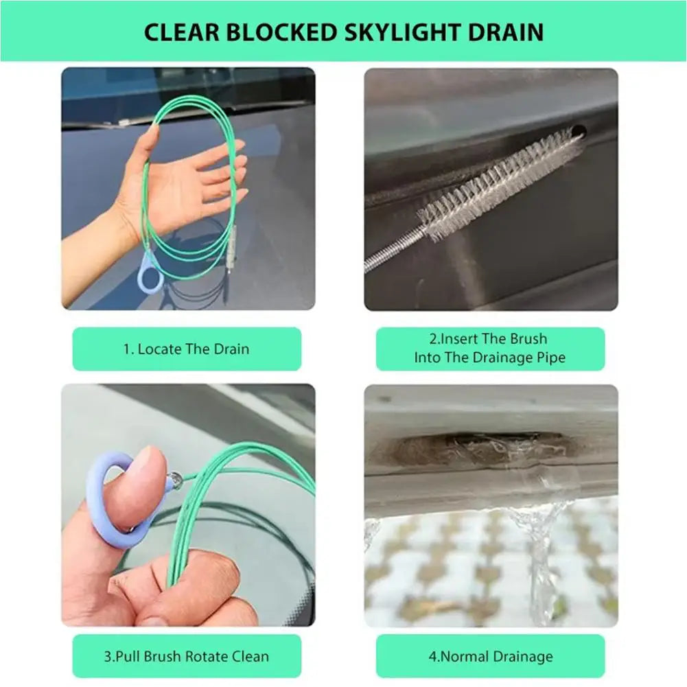 Flexible Car Drain Cleaning Brush – 2/3/5M Sunroof Unclogger