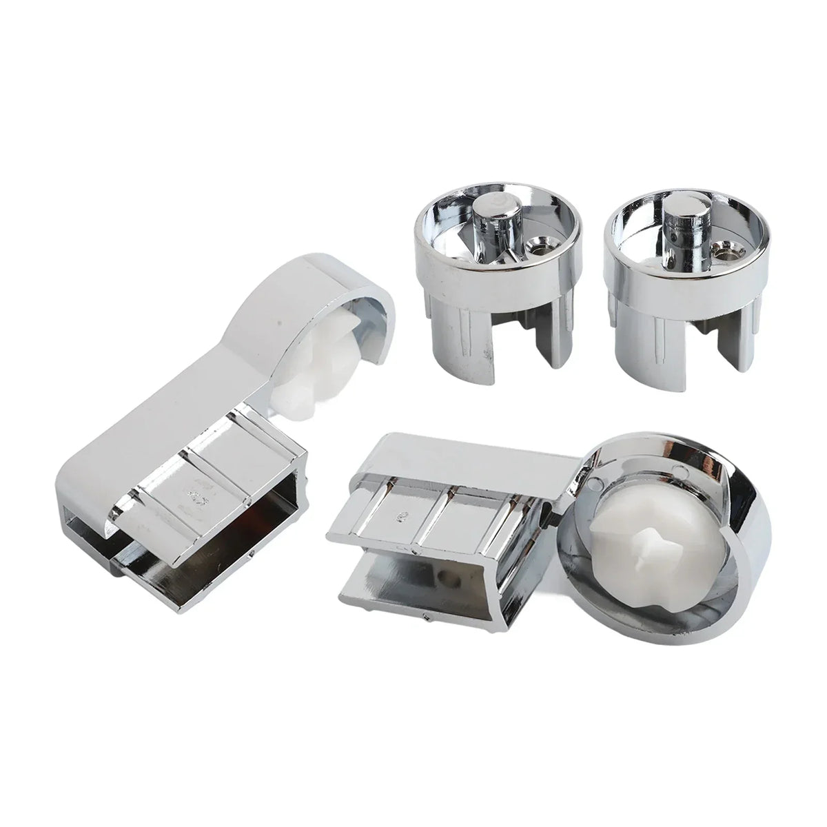 Chrome ABS Shower Screen Hinge Brackets – Left & Right Set