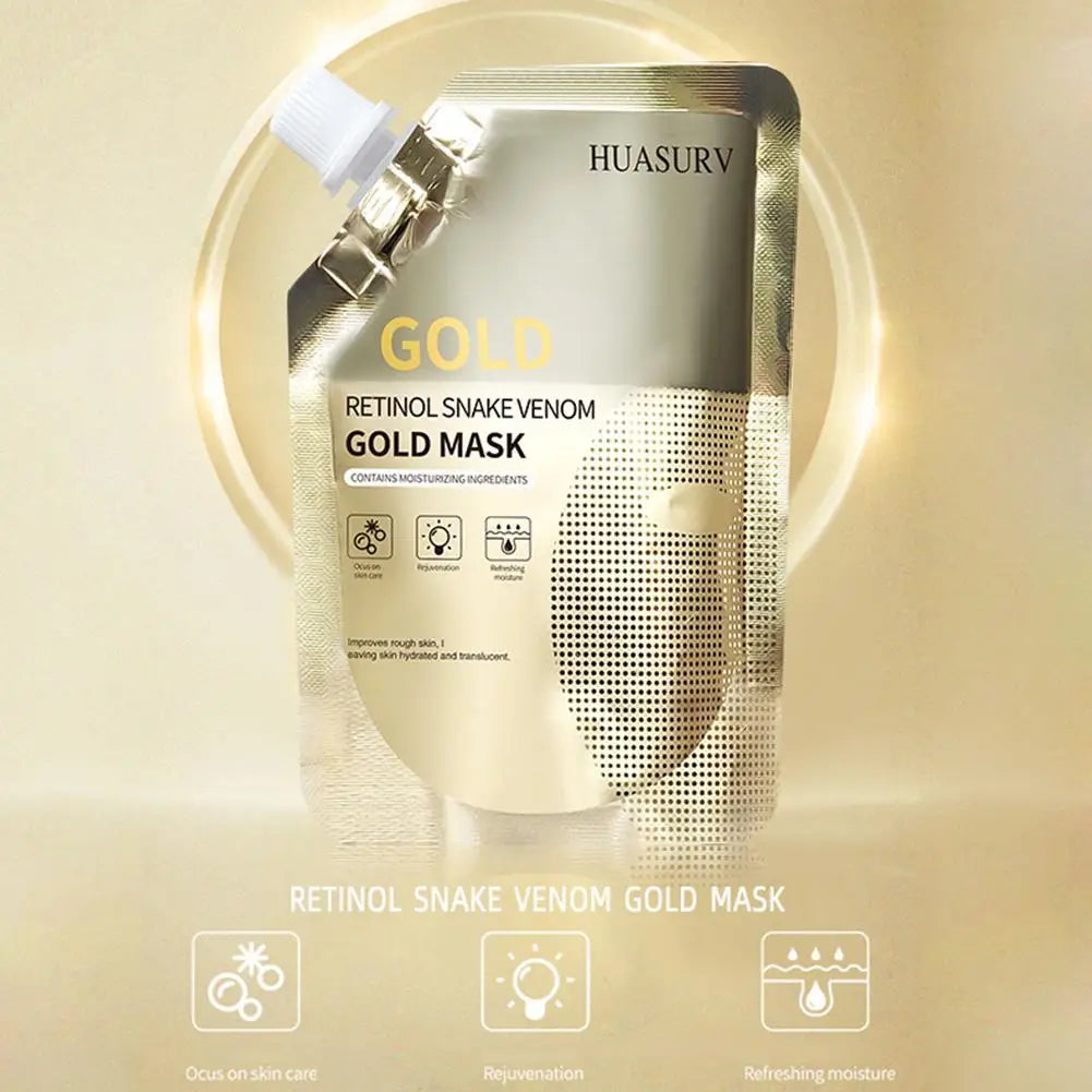 2-Pack Retinol Gold Peptide Face Mask – Moisturizing & Oil Control