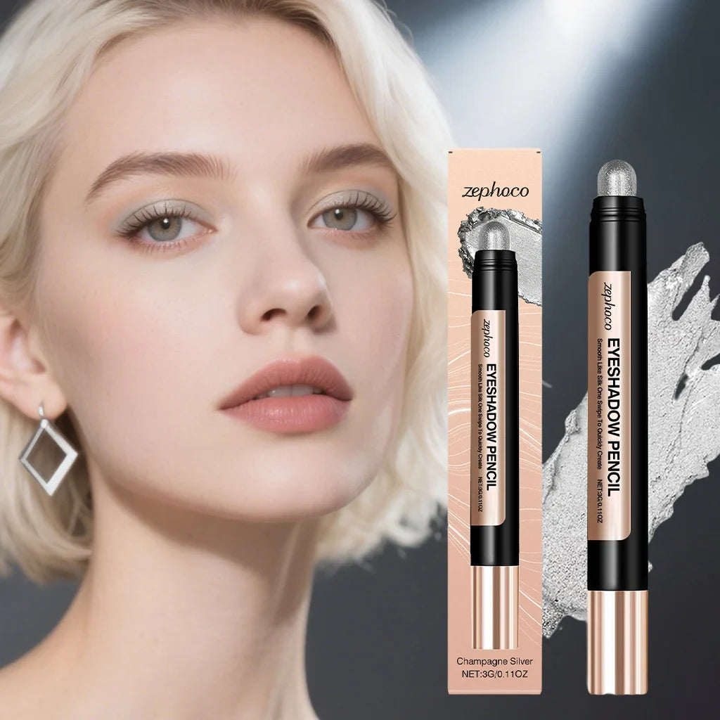 Zephoco Pearl Eyeshadow Stick – Champagne Silver Shimmer
