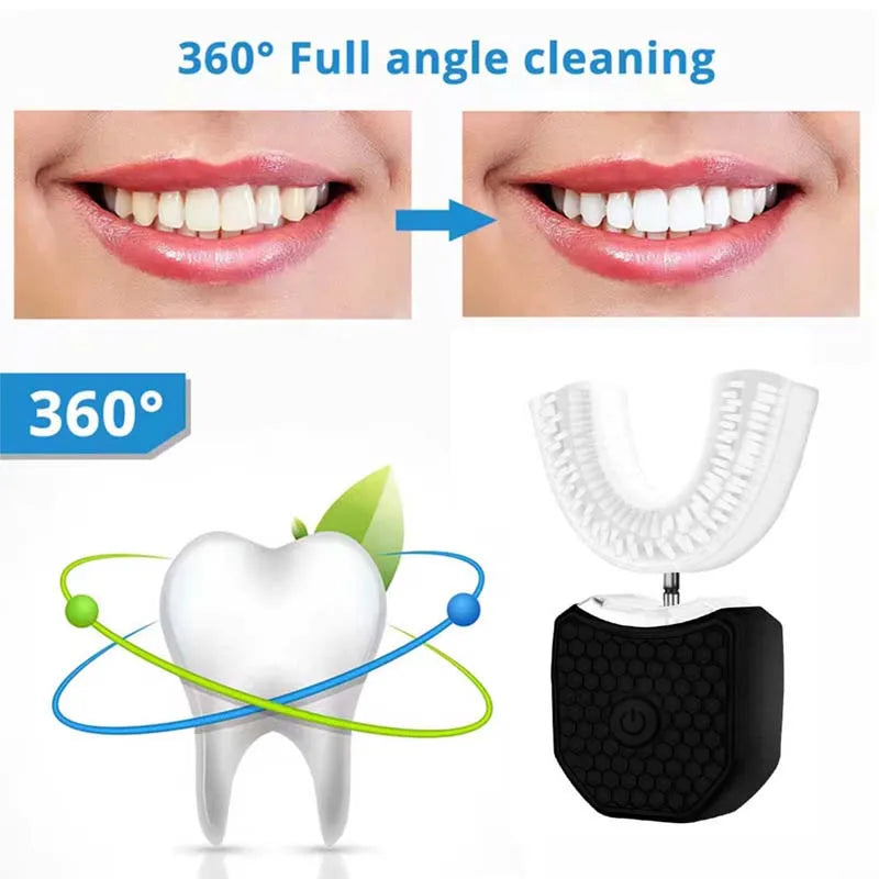 U-Shaped Electric Toothbrush | LED, USB-C, IPX7 Waterproof