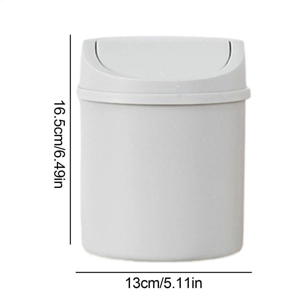 Mini Tabletop Trash Can Flip Lid – Odor-Proof Desk Waste Bin