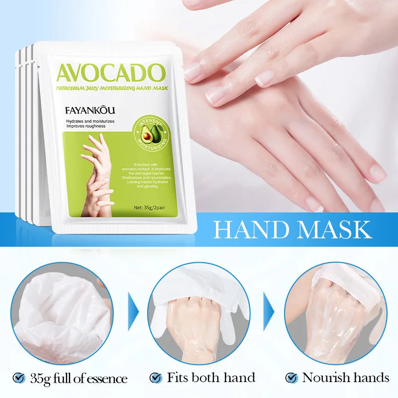 BIOAOUA Avocado Hand Mask 5 Pairs – Moisturizing & Nourishing