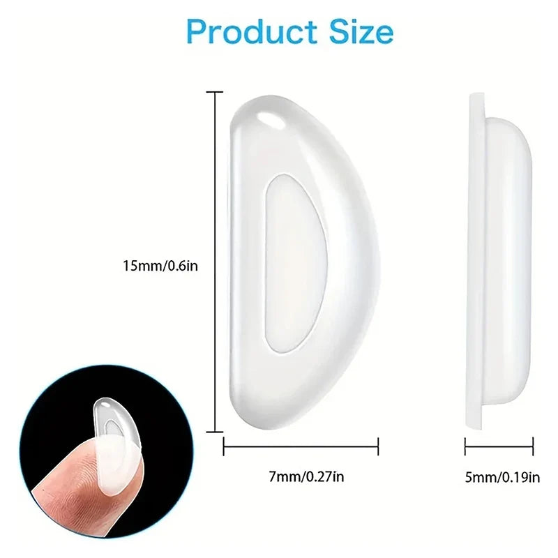 5 Pairs Silicone Anti-Slip Nose Pads for Glasses & Sunglasses