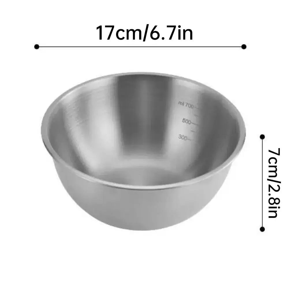 Korean 304 Stainless Steel Bowl Food Grade Round Mixing Salad