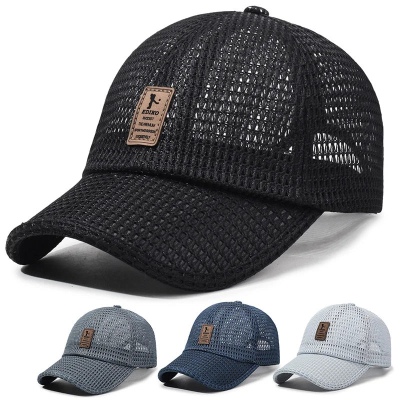 Breathable Mesh Baseball Cap Adjustable Quick-dry Trucker Hat Men