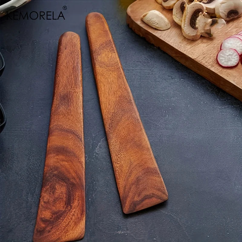 Teak Wood Triangular Cooking Spatula – Kitchen & Camping Tool