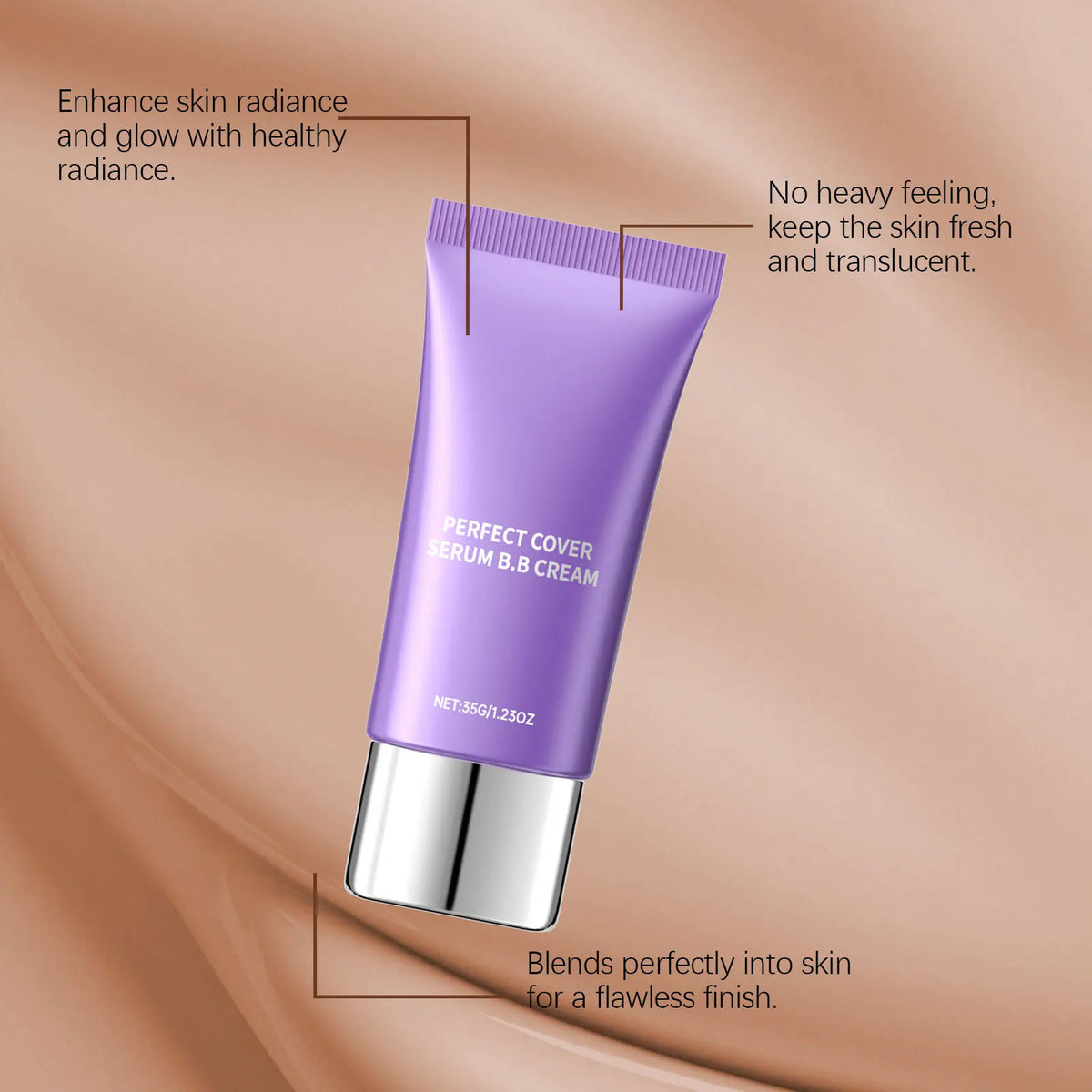 Perfect Cover BB Cream – Hyaluronic Acid, SPF & Full Coverage