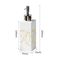 410ml Ceramic Marble Soap Dispenser | Refillable Press Pump