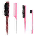 4pc Nylon Bristle Edge Hair Brush Set – Slick Back Styling
