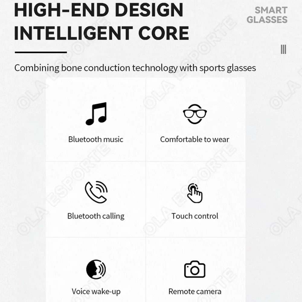 2026 Trending Smart Glasses Wireless Bluetooth Call IP4 Waterproof