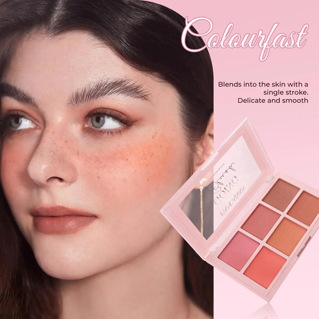 Handaiyan Long-Wear Blush Palette – Velvet Finish & Buildable Color