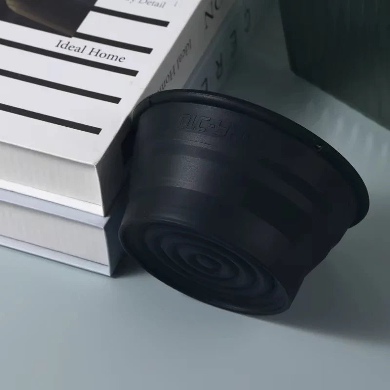 Yaqi Collapsible Portable Silicone Travel Shaving Bowl Black Green