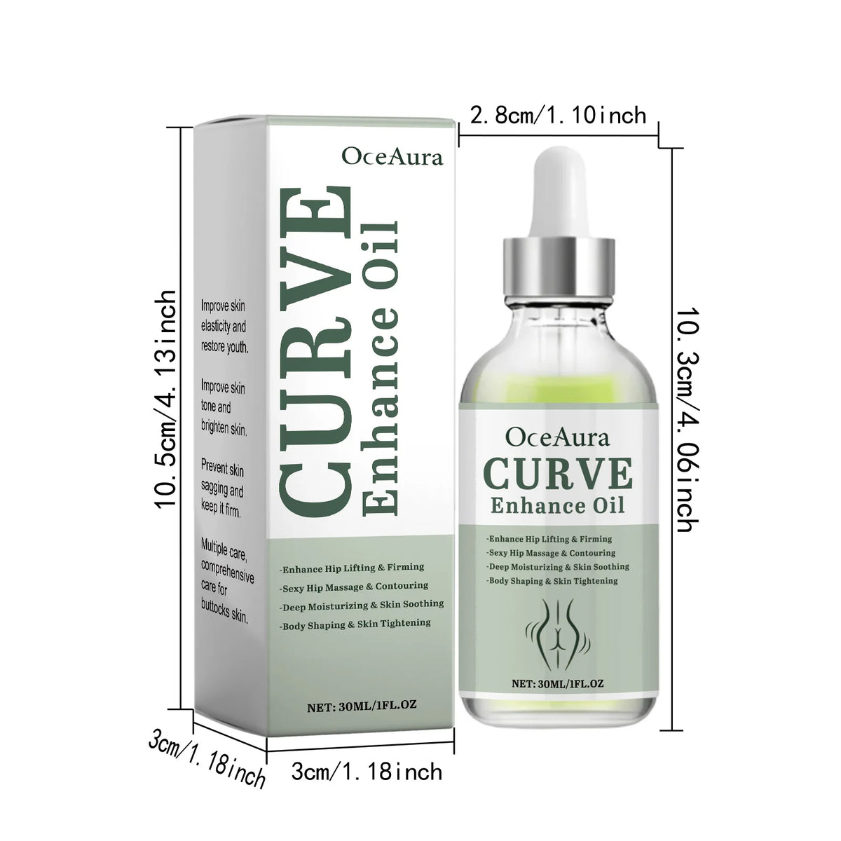 OceAura Hip Firming & Lifting Essence Oil – Butt Enhancer 30ml
