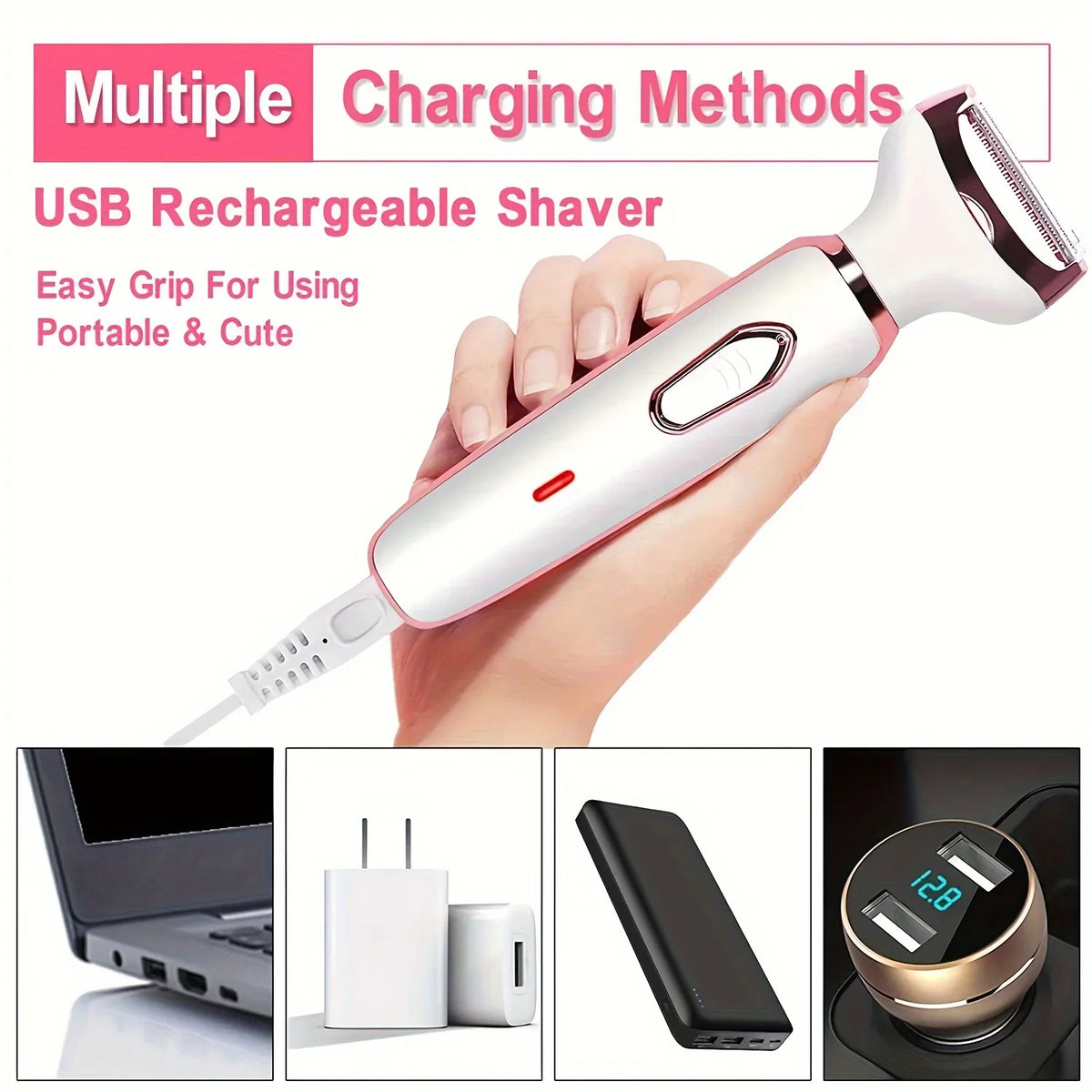 4-in-1 Electric Razor for Women – Body Hair Trimmer