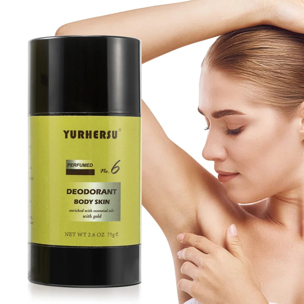 YURHERSU Natural Crystal Deodorant Stick – Aluminum-Free, 75g
