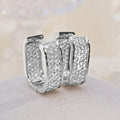 Huitan Women's Cubic Zirconia Hoop Earrings | Sparkling Fashion